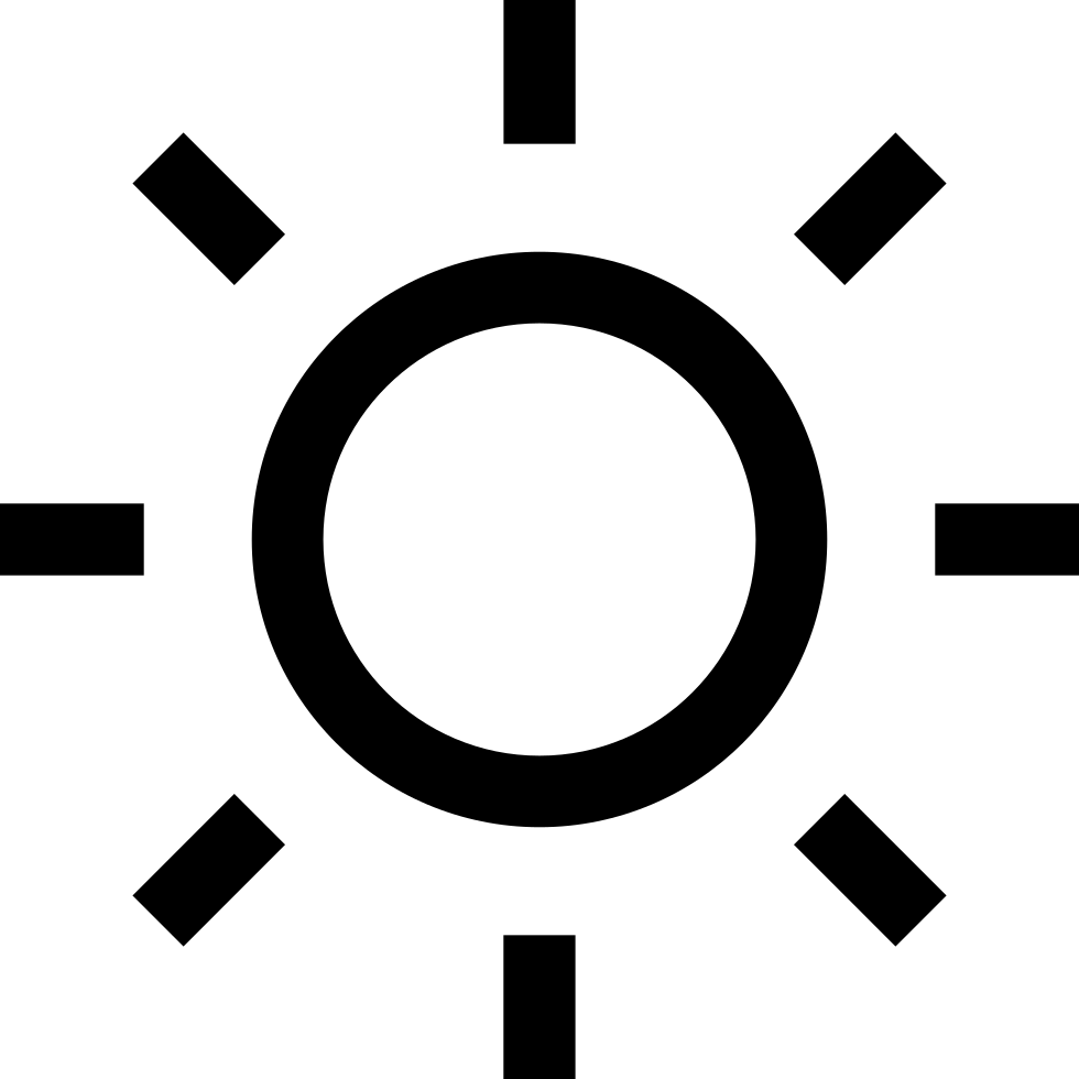 Sun Shape Of A Circle With Straight Rays Comments - Time Of Day Icons Free (980x980), Png Download