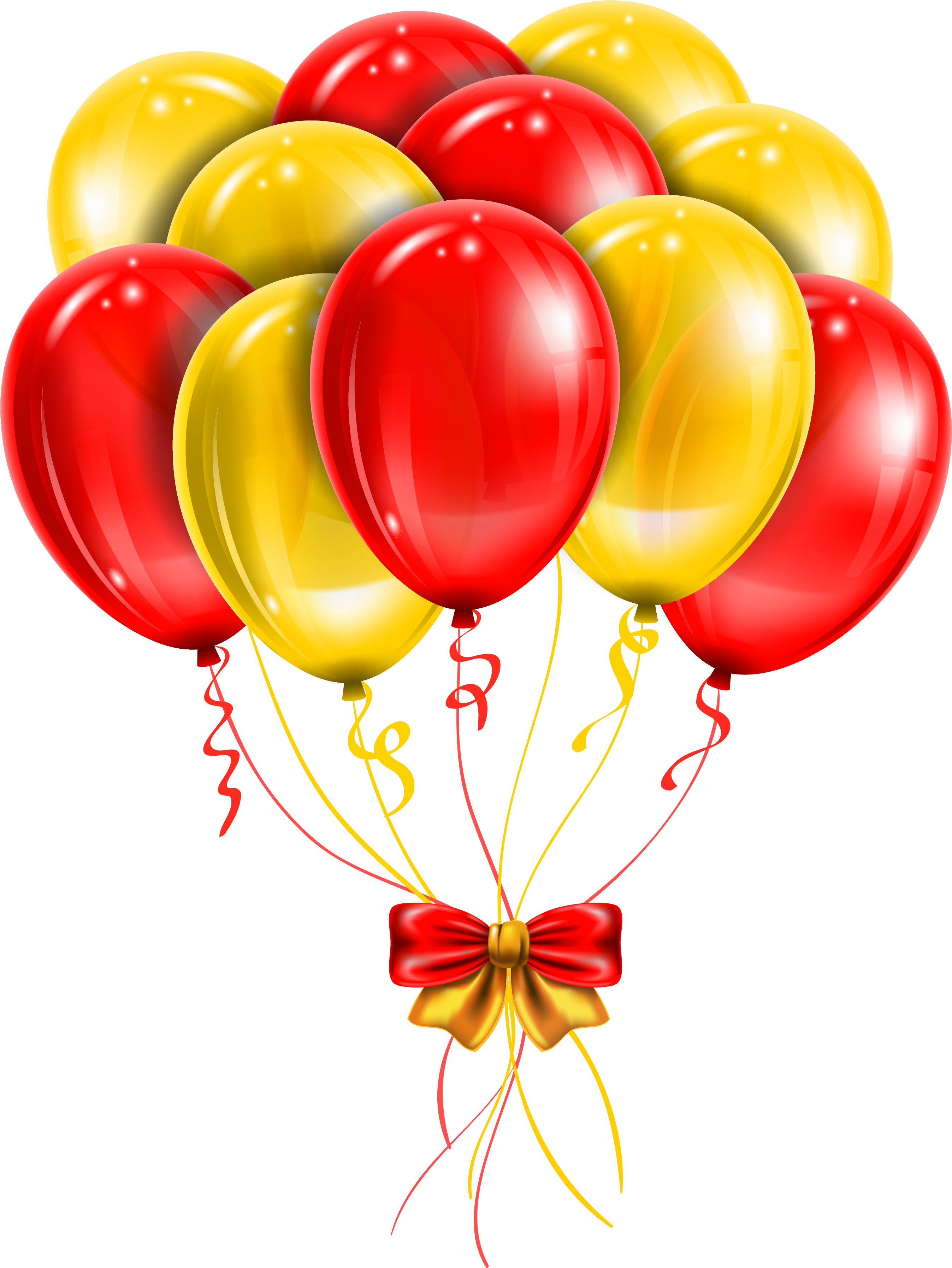 Ballons Png - Red And Yellow Balloons Png (2896x3741), Png Download
