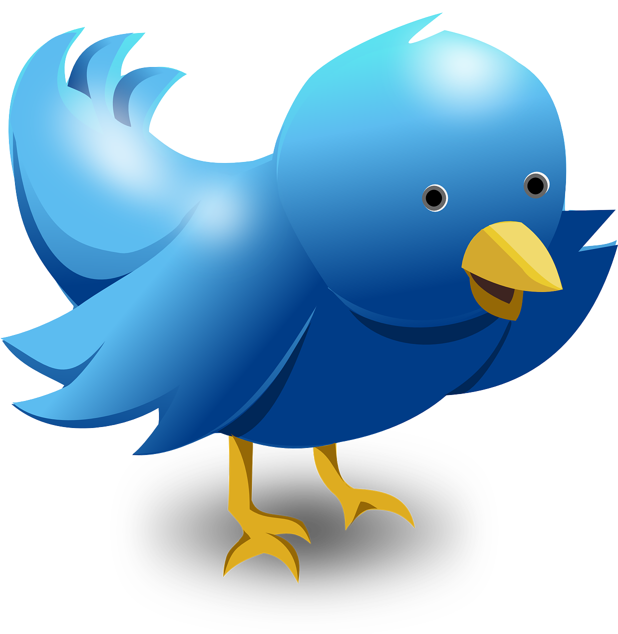 Twitter Tweet Bird Funny Cute Blue Messaging Mugs (694x720), Png Download