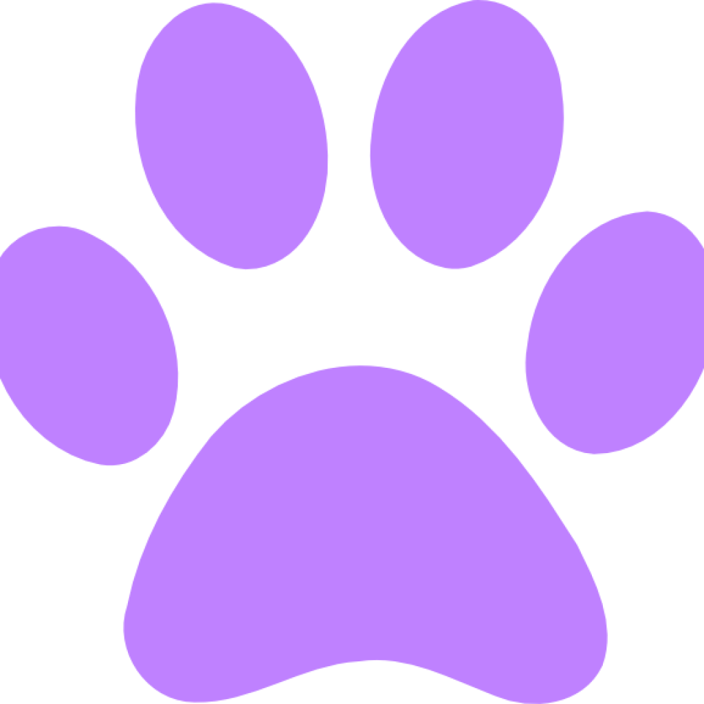 Light Purple Print Clip Art At Clker - Light Purple Paw Print (600x578), Png Download