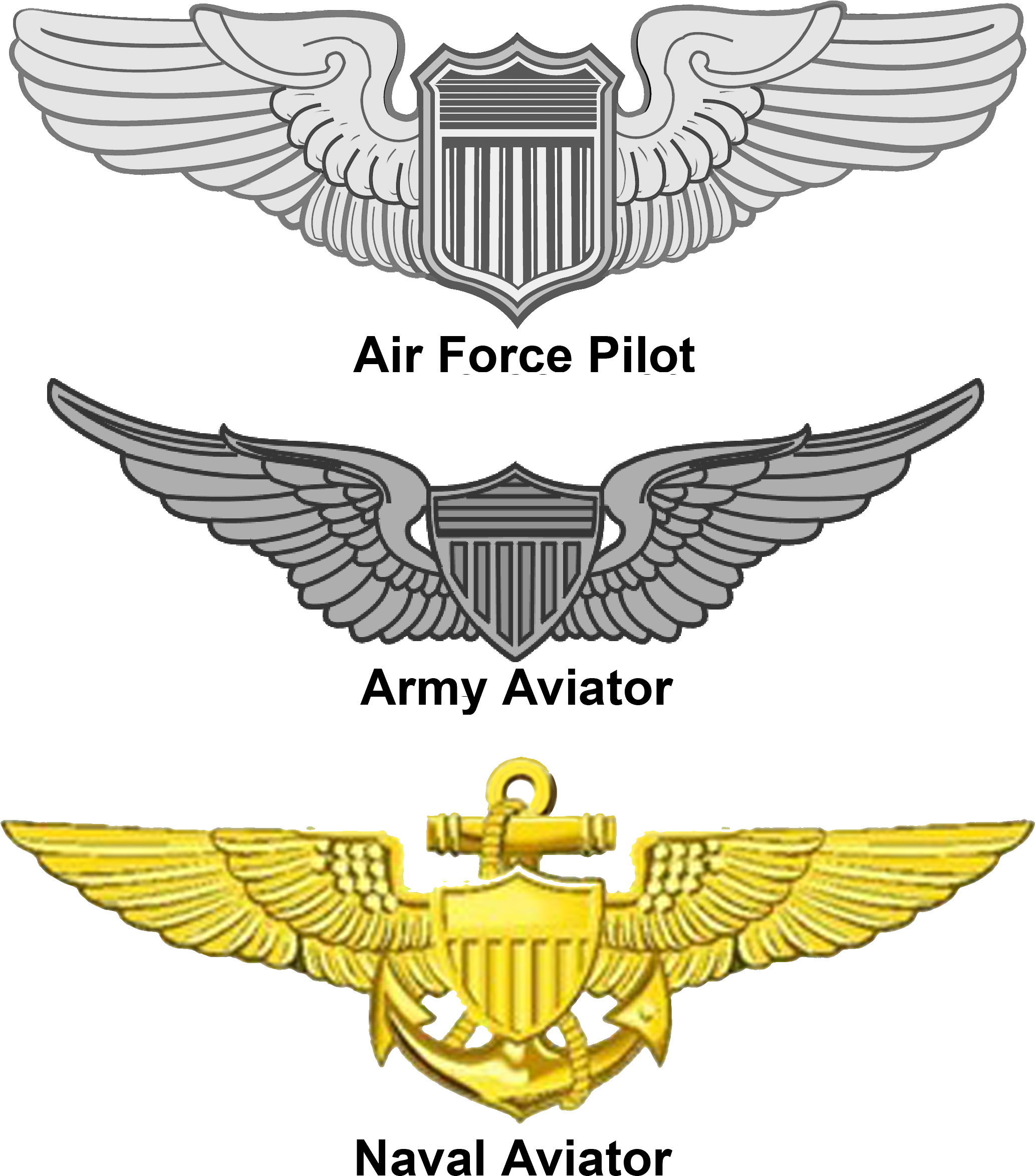 Aviation Wings - Aviator Badge (2100x2402), Png Download