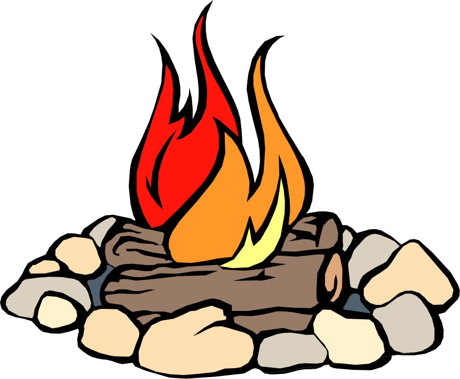 Fire Flames Png - Campfire Clipart (900x741), Png Download