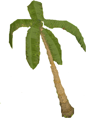 Leafy Palm Tree - Palm Tree Png Pixel (382x531), Png Download