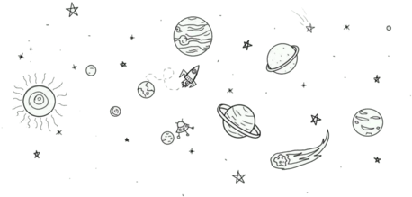 Edit, Space, And Png Image - Space Simple Line Art (500x278), Png Download