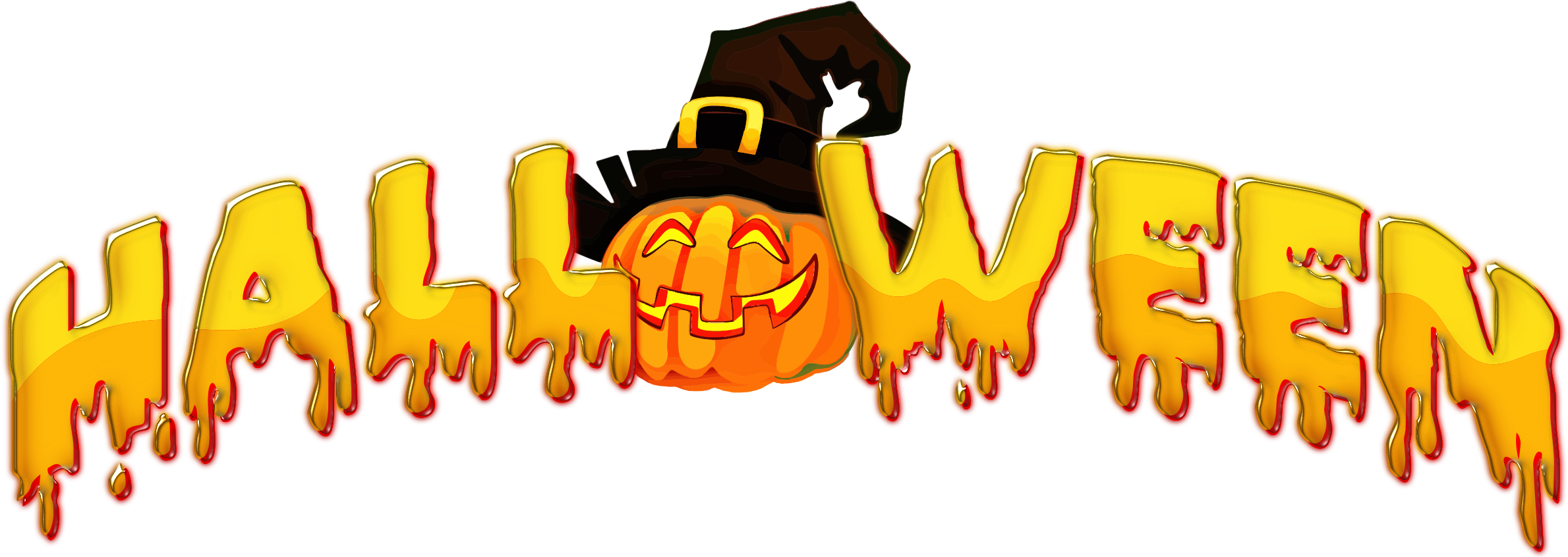 Halloween Typography Icons Png - Halloween Png (2400x853), Png Download