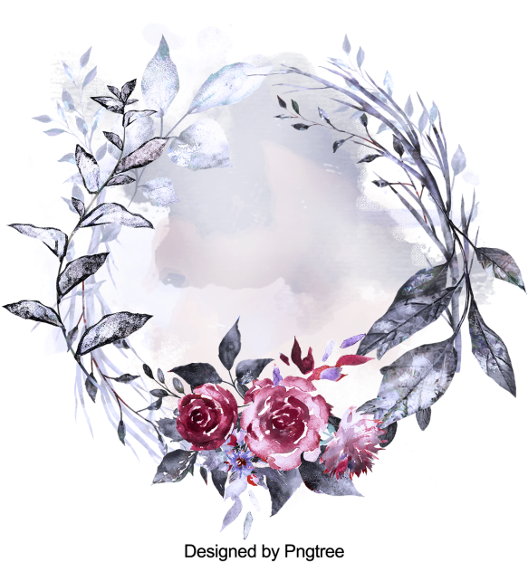 Beautiful Hand Paint Watercolor Frame, Flower, Flowers, - Butterfly Png (360x360), Png Download