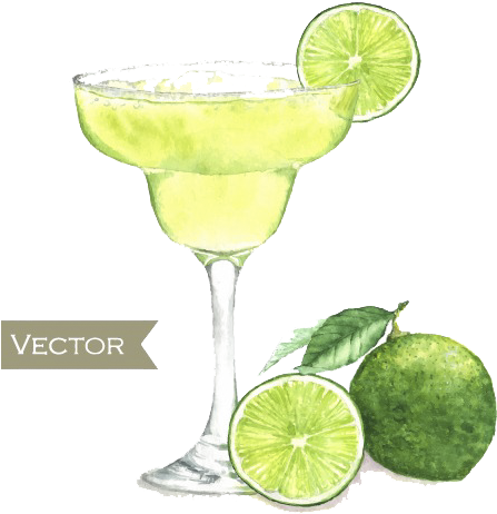 Cocktail Martini Painting Fresh - Transparent Background Watercolor Cocktails (661x761), Png Download