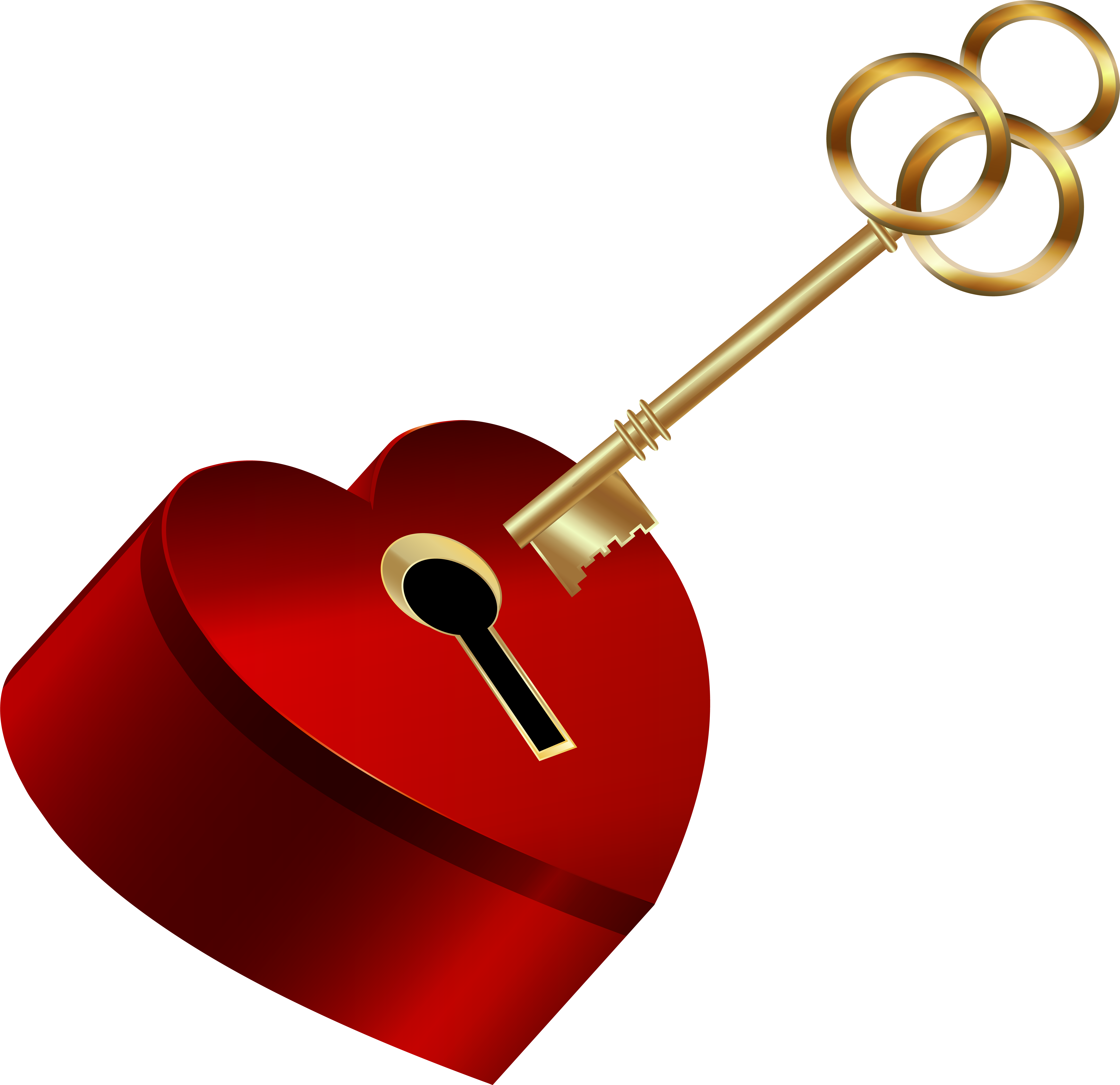 Heart With Key Png Clip Art Image (8000x7749), Png Download