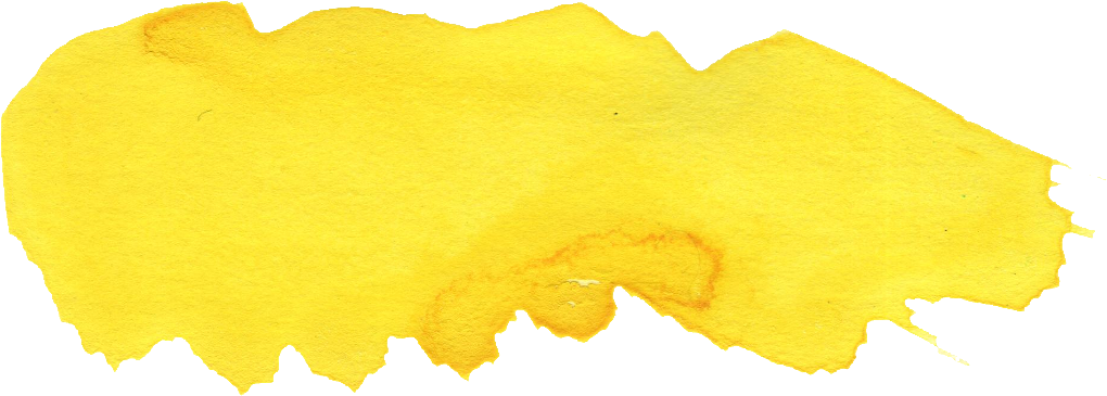 Free Download - Yellow Watercolor Illustration Png (1020x365), Png Download