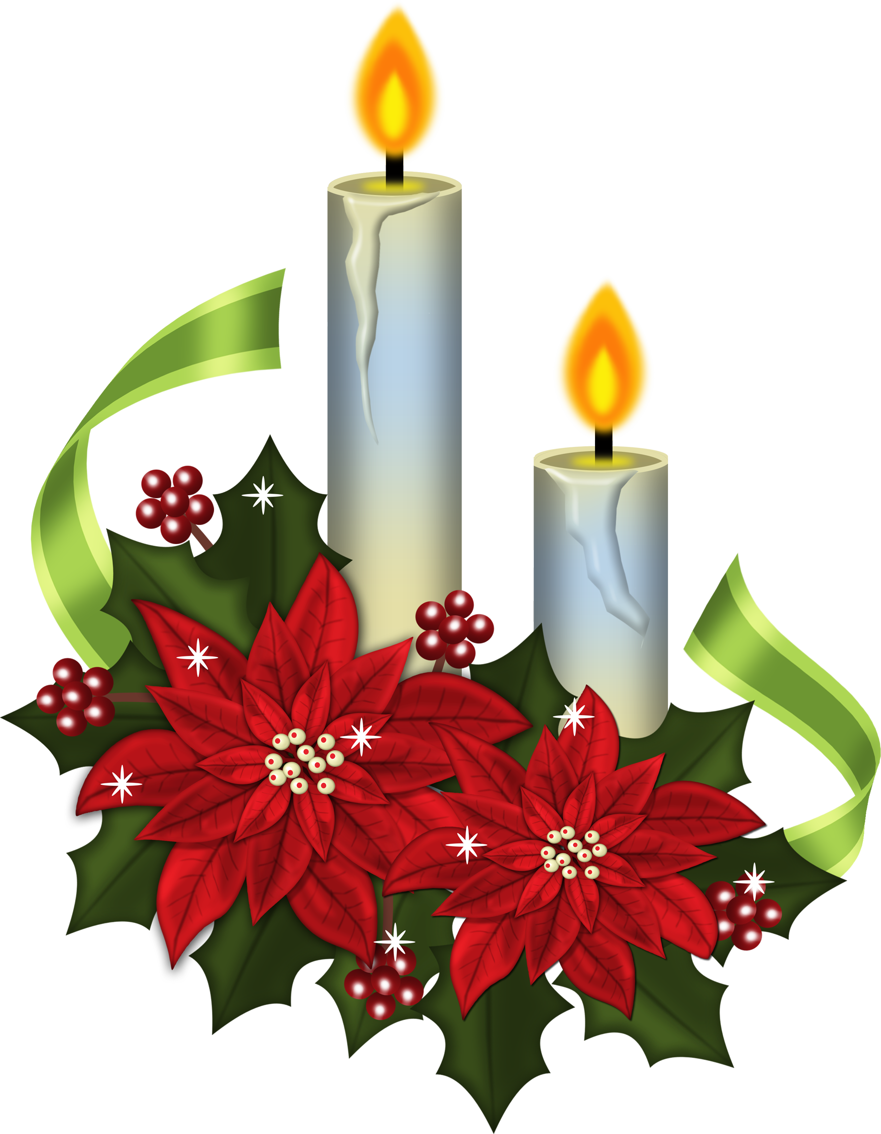 Candles - Clip Art Christmas Candles (1787x2299), Png Download
