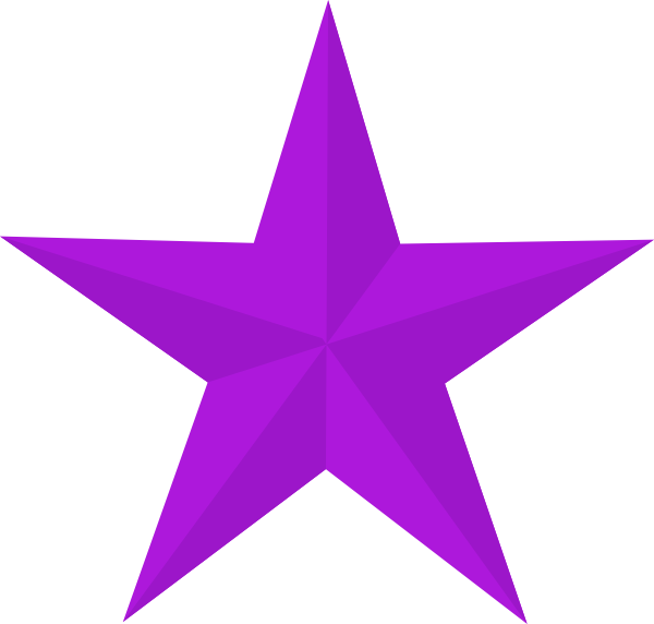 Purple Star - Purple Stars (600x572), Png Download