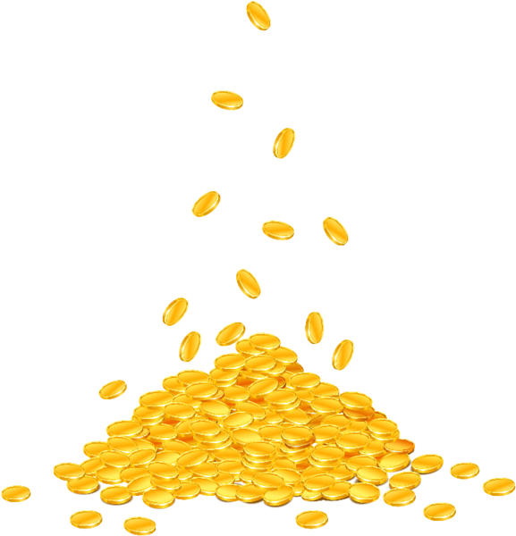 Falling Money Png Image - Gold Coin Falling Png (599x699), Png Download