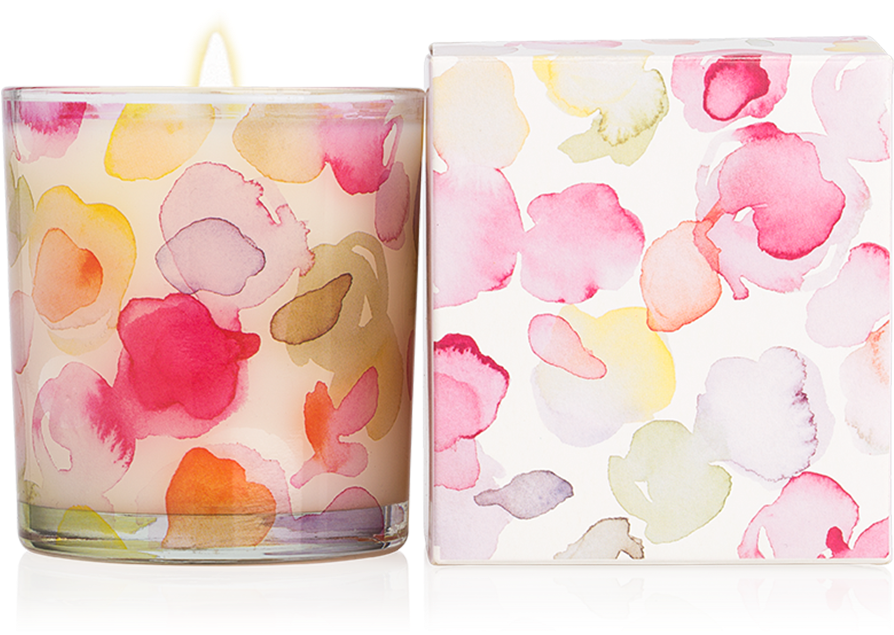 The Watercolour Collection - Crabtree & Evelyn Poppy Petal & Saffron Candle (1000x1000), Png Download