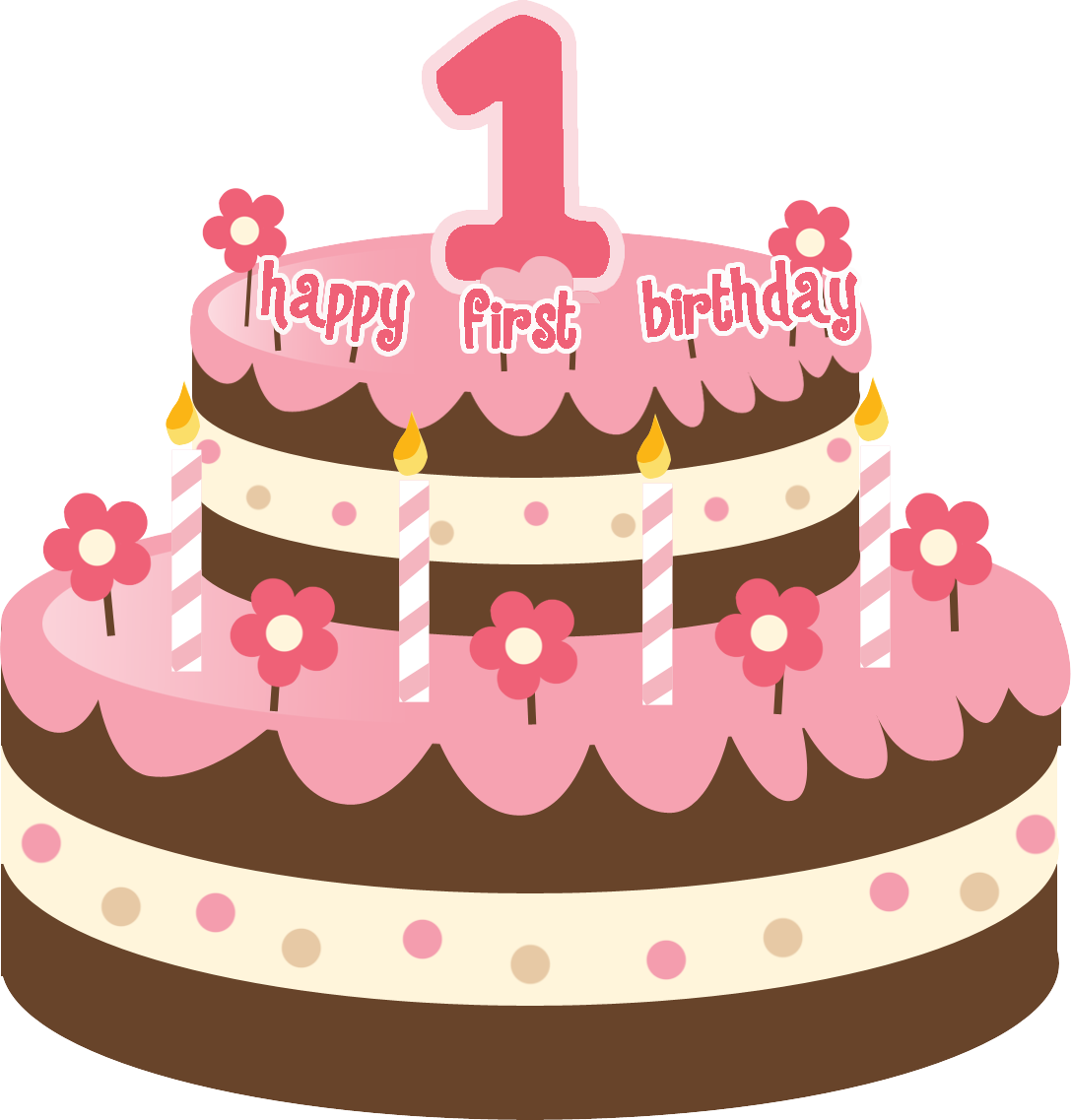 Birthday Cake Png Clipart - First Birthday Cake With Name (1087x1137), Png Download