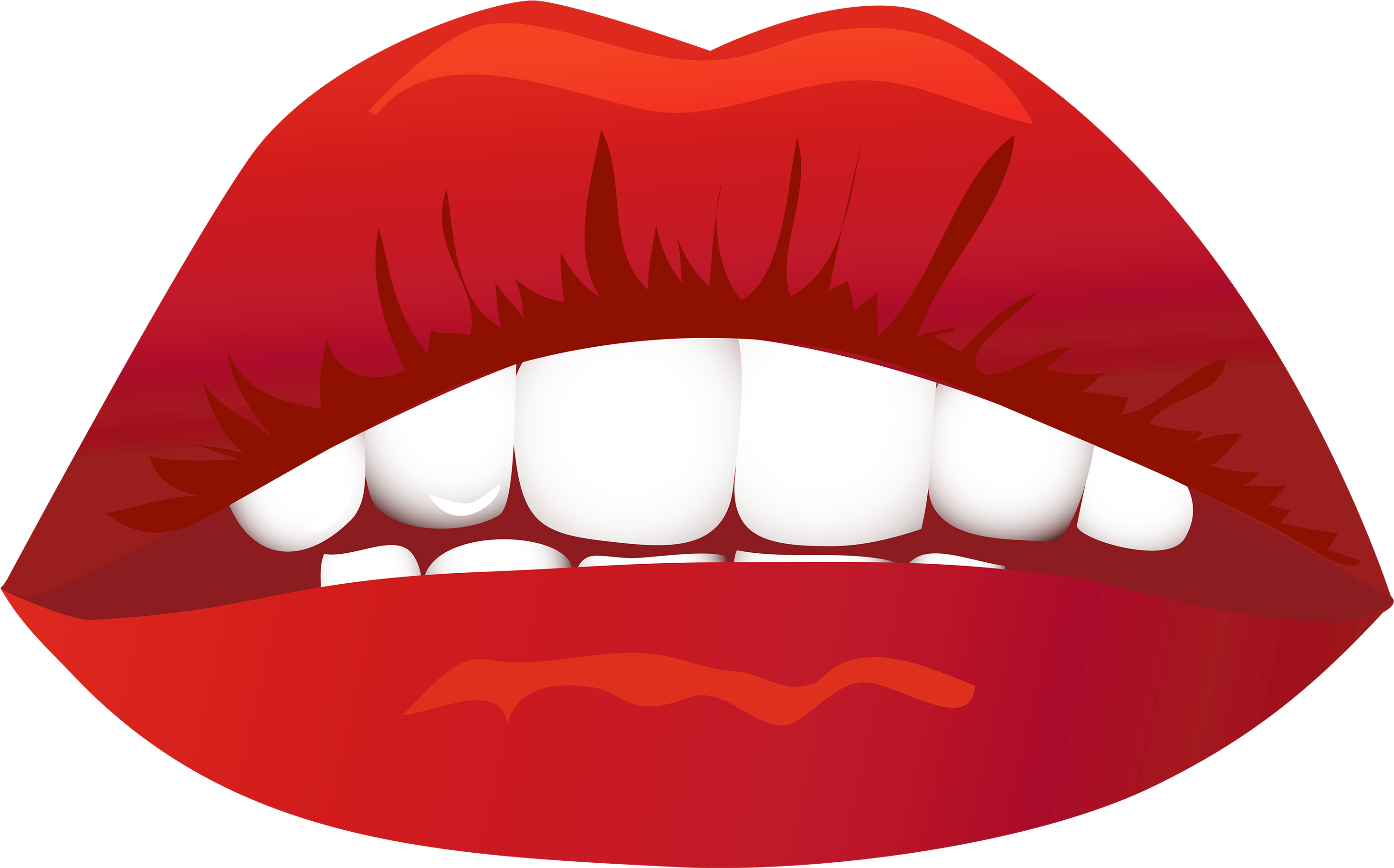 Lips Png Clipart Image - Kiss Clipart (3000x1867), Png Download
