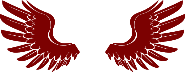 Colors Clipart Wing (600x234), Png Download