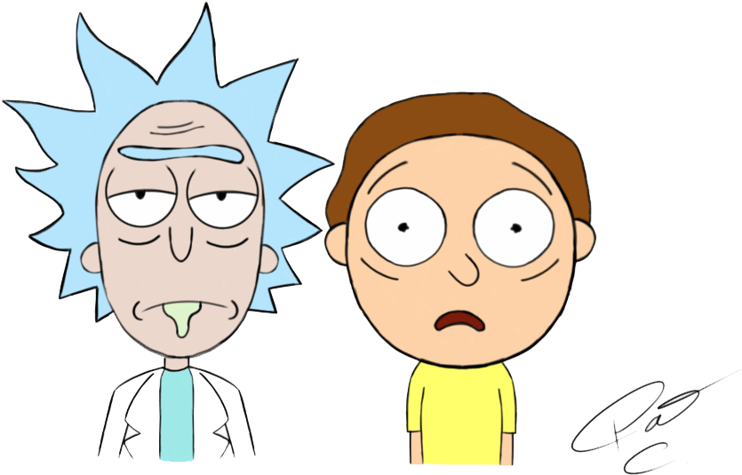 Rick And Morty Png Pic - Rick And Morty Portrait (1024x640), Png Download