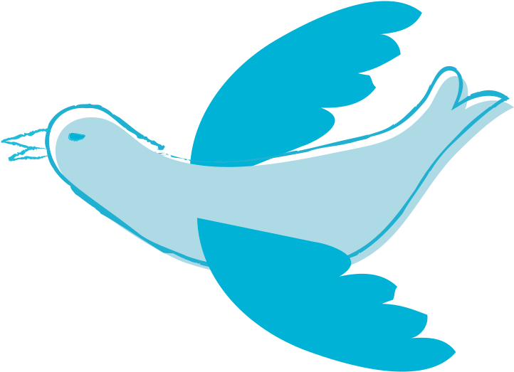 Clip Art Of Bird - Custom Blue Bird Shower Curtain (800x600), Png Download