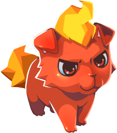 Flare - Haypi Monster Fire (376x429), Png Download