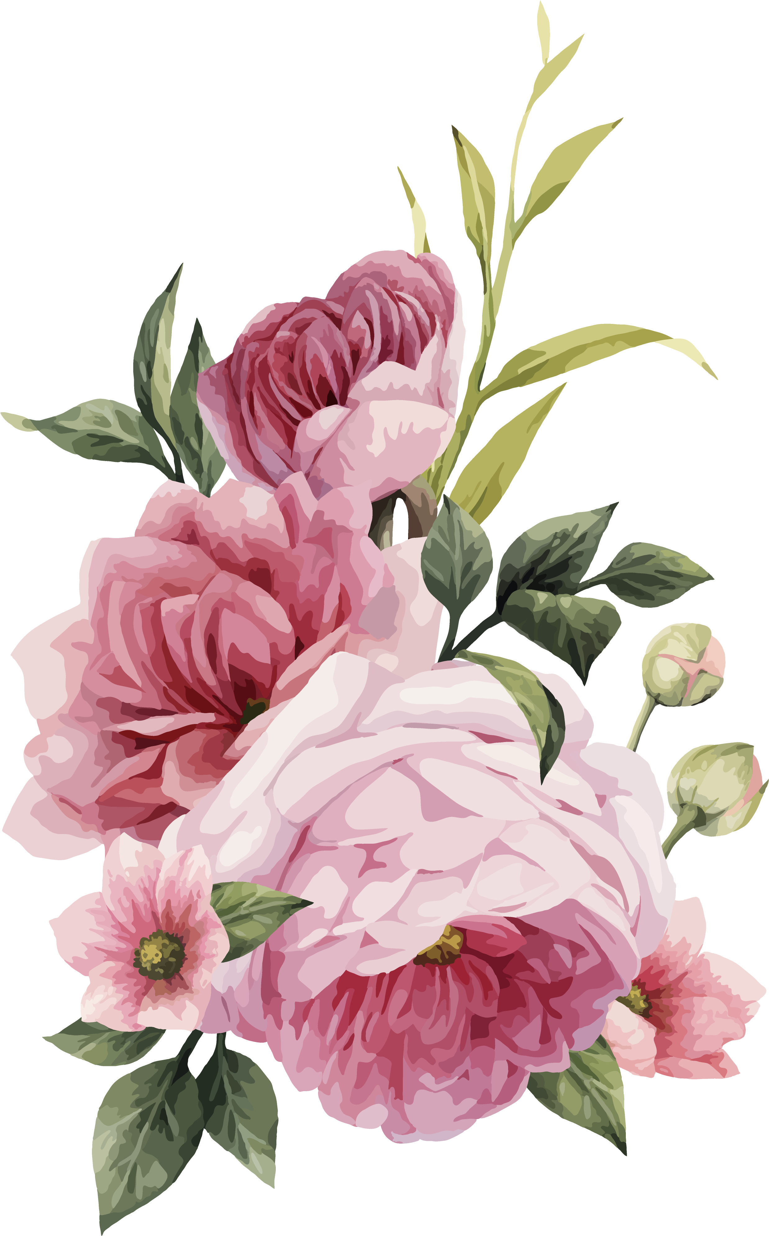 Wedding Invitation Flowers Vector (2500x2500), Png Download