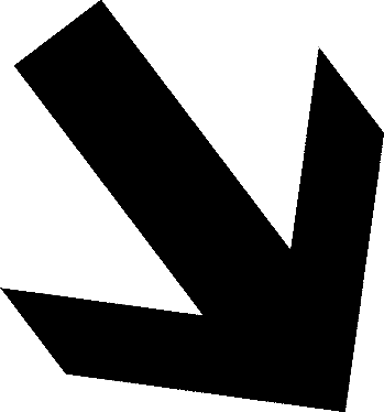 Flecha Diagonal Derecha Abajo Transparente - Portable Network Graphics (349x374), Png Download