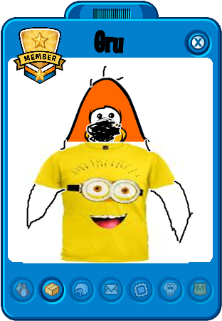 Mascot Player Card Base Gru Minion - Custom Player Card Club Penguin (337x479), Png Download