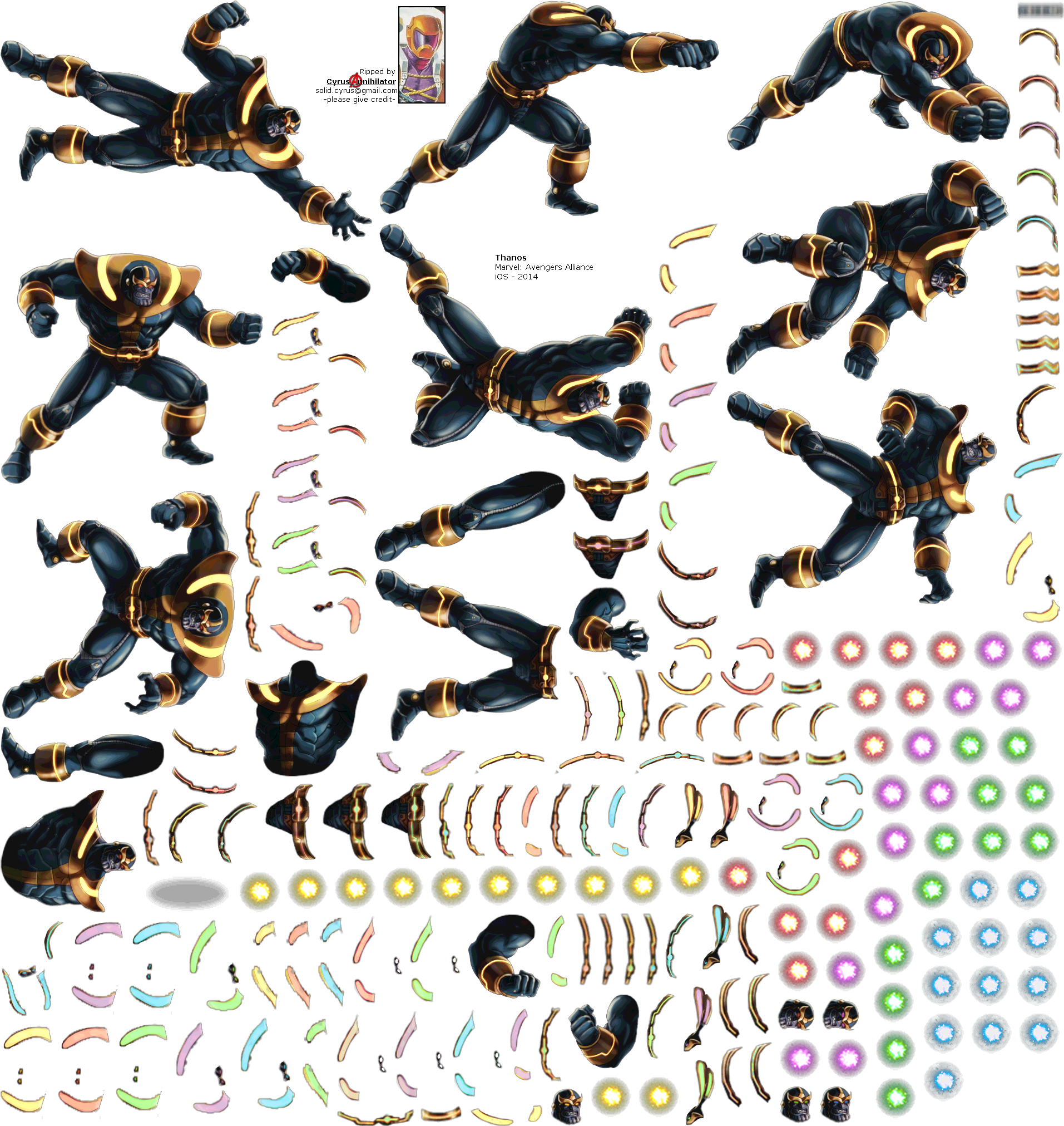 Click For Full Sized Image Thanos - Thanos Infyniti War Sprite (1928x2038), Png Download
