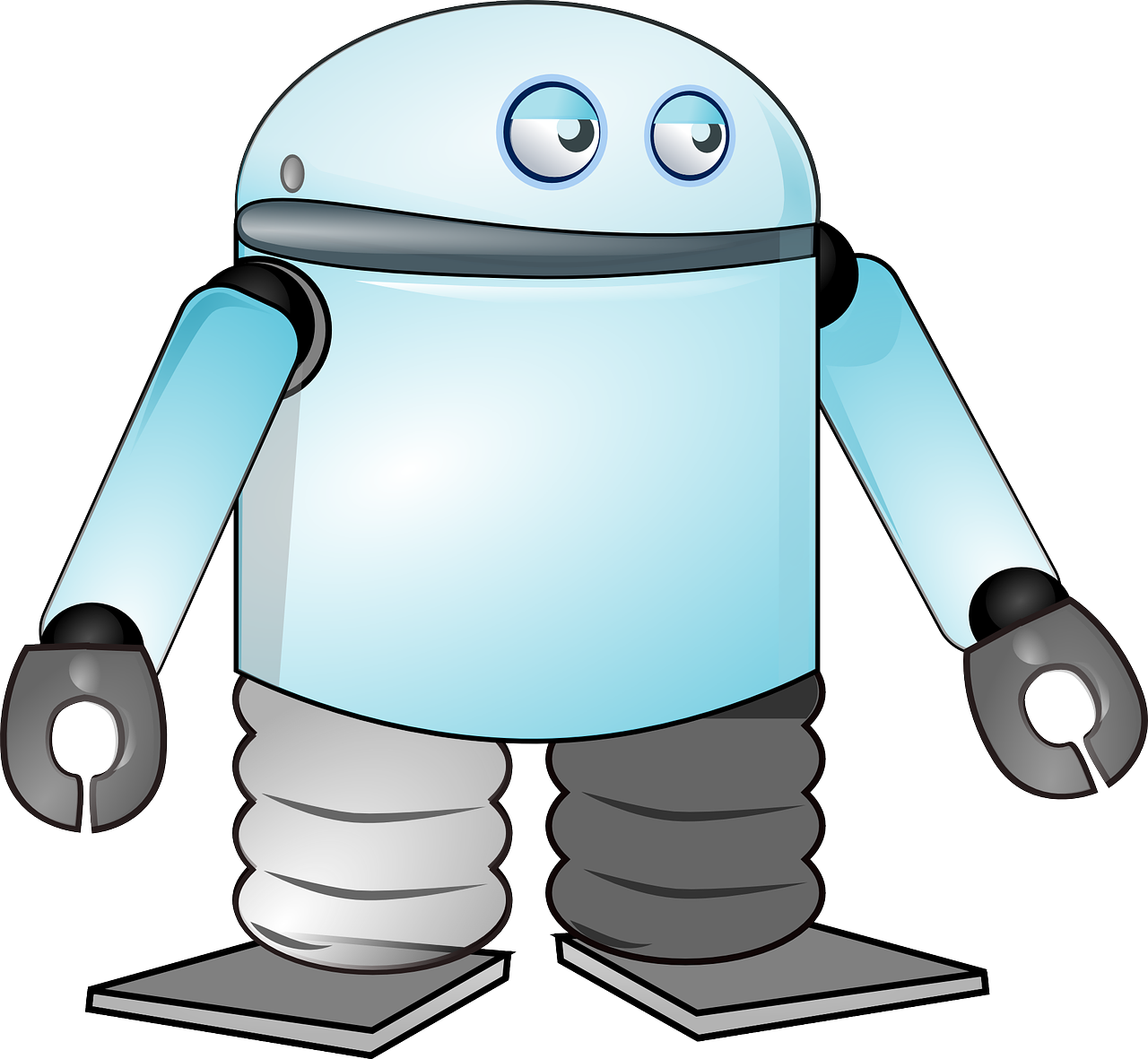Cartoon Robot (566x800), Png Download