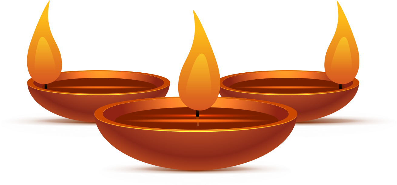 Diwali Oil Lamp, Diwali Lamp, Diwali, Deepavali Lamp, - Diwali (1499x648), Png Download