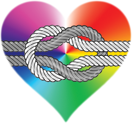 Square Knot Surrounded By Rainbow Heart - Replacement For Acer Aspire E5-491g Series Cpu Cooling (451x420), Png Download