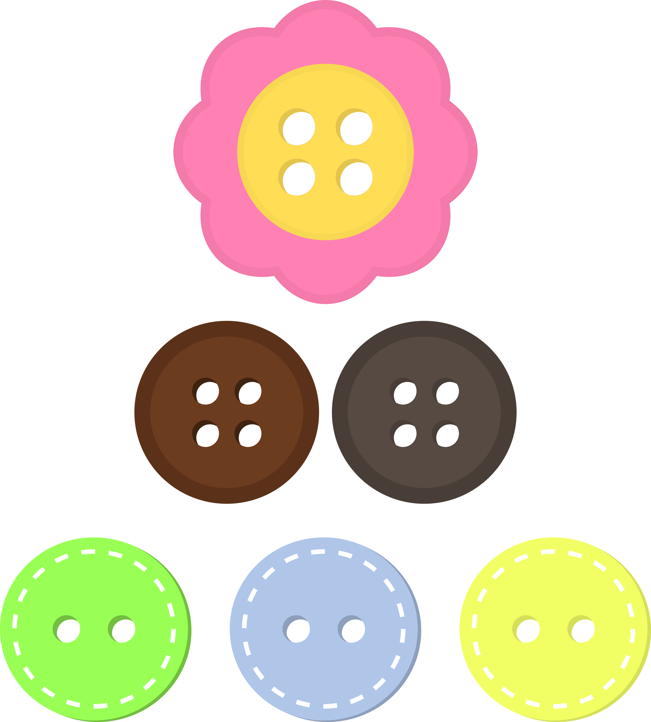 Button Clipart Clothes Button - Clothes Button Clipart Png (2163x2400), Png Download