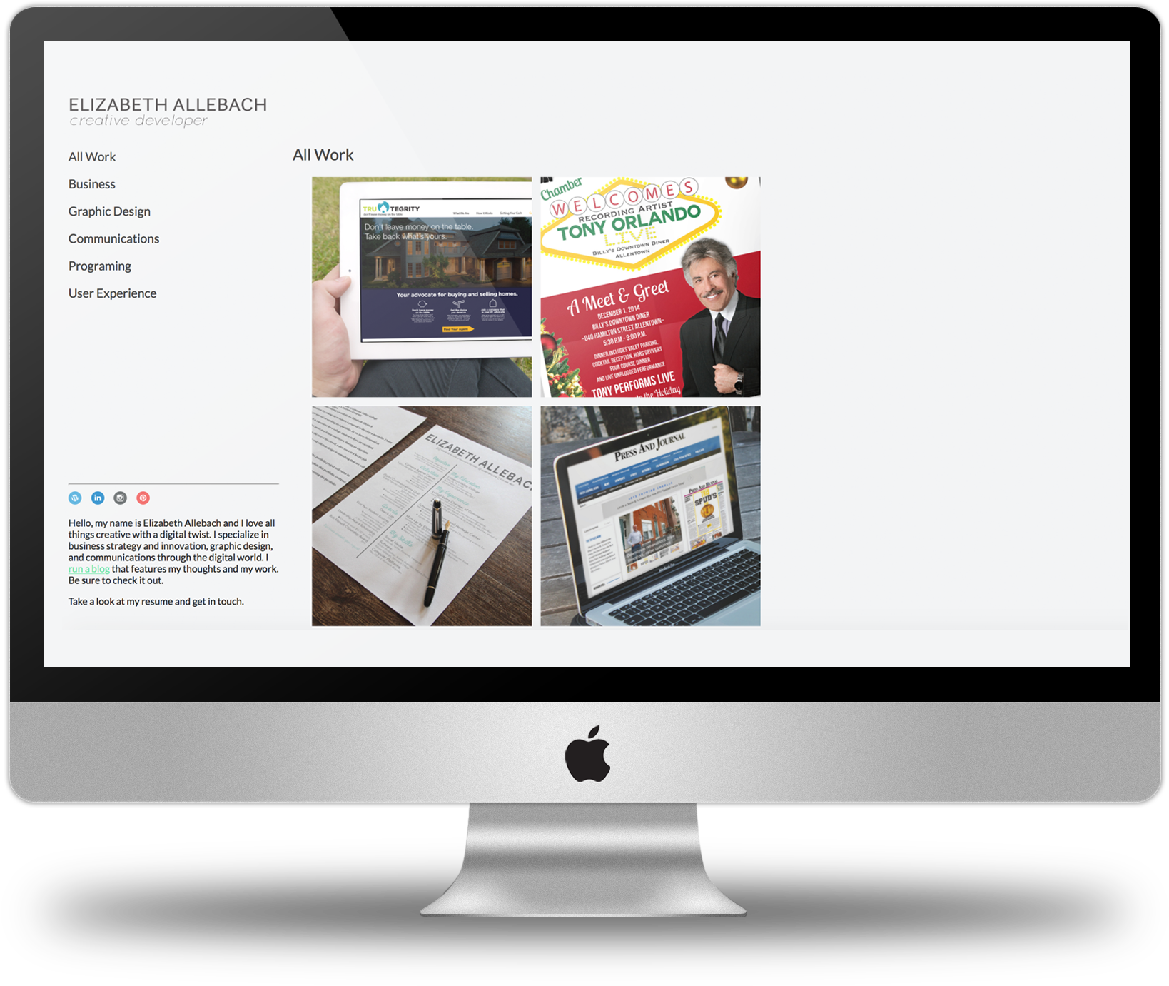 As The Homepage, All The Work Is Arranged Within A - Desktop Computer (2550x1800), Png Download