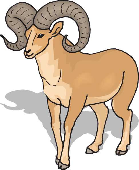Ram Horns Clipart Png - Ram Clipart (486x593), Png Download
