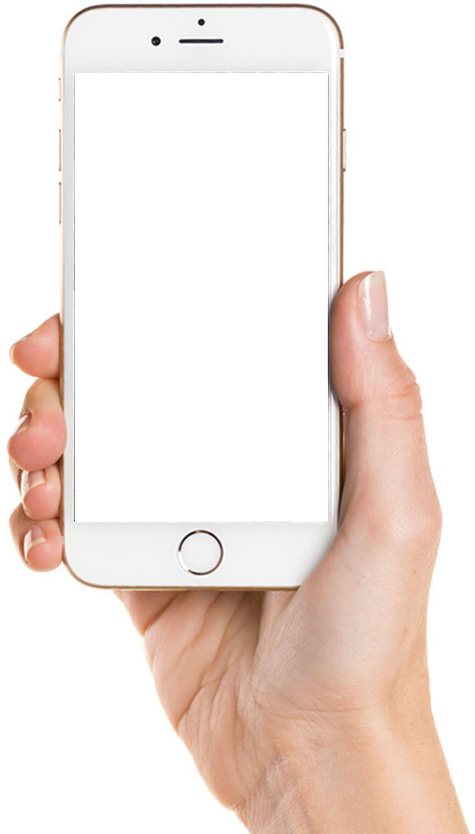 How Much Battery Is Left After You Used Your Helmet - White Smartphone Hand Png (520x913), Png Download