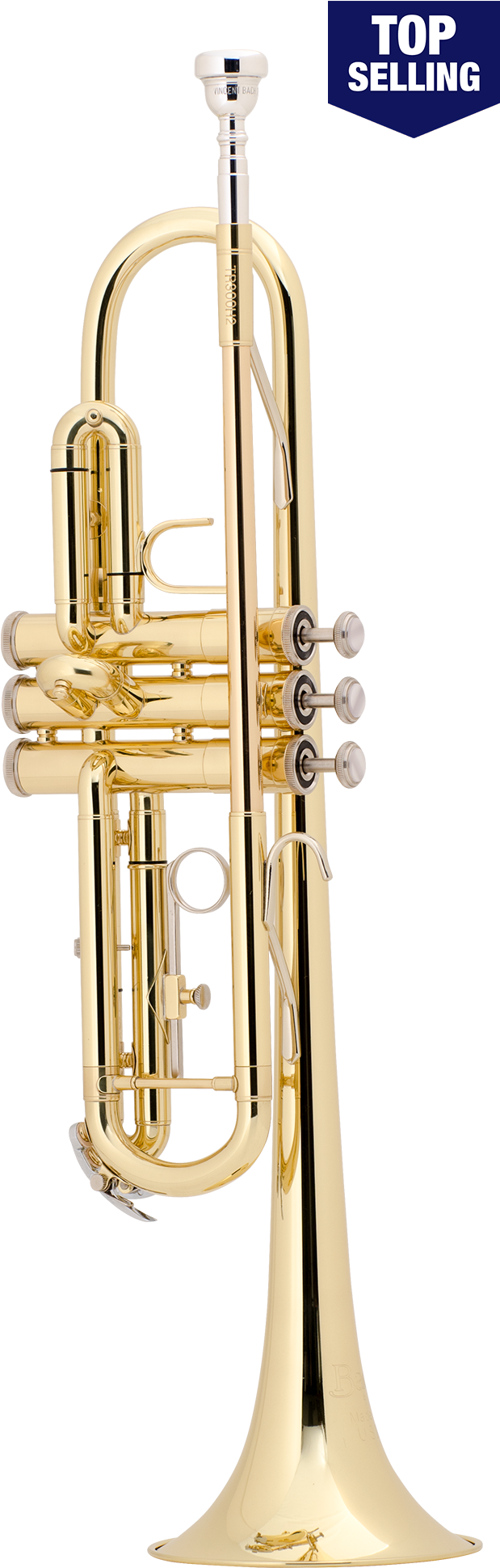 Tr Conn Selmer Inc Png Bach Trumpet Specifications - Bach Tr300h2 Student Model Bb Trumpet (700x2000), Png Download