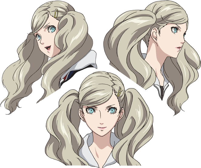 Concept Art For Ann Takamaki And Morgana In Persona - Persona 5 Ren And Ann (670x560), Png Download