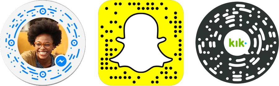 How Can I Generate A Circular Qr-code Like A Messenger - Snapchat Is The New Black (901x277), Png Download