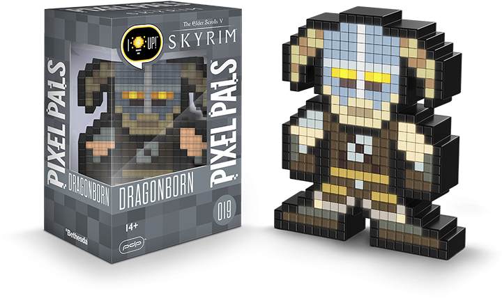 Dragonborn - - Pdp Pixel Pals: Skyrim - Dragonborn (800x800), Png Download