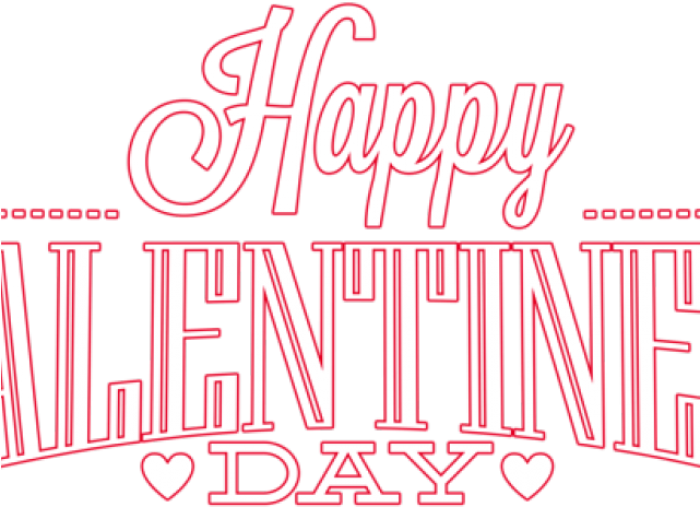 Happy Valentine's Day Png Transparent Images - Happy Valentines Day White Png (640x480), Png Download