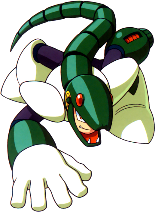 Snake Man - Mega Man Snake Man (564x734), Png Download