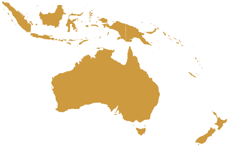 Map Of Ocenia - Australia And The South Pacific (450x290), Png Download