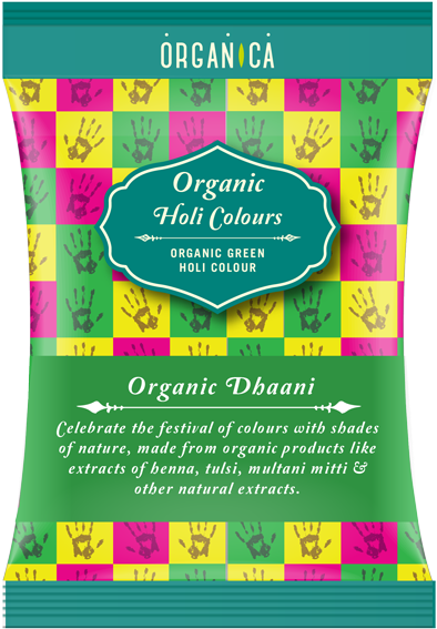 Buy Organica Dhaani Green Holi Colour Online Singapore - Organic 100% Natural Holi Colours Pink (organic Gulabi) (700x700), Png Download