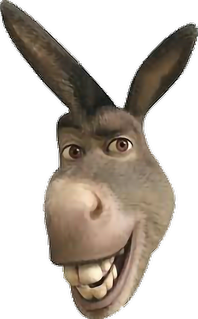 Sticker Donkeyface Freetoedit Report - Donkey From Shrek Head (660x1064), Png Download