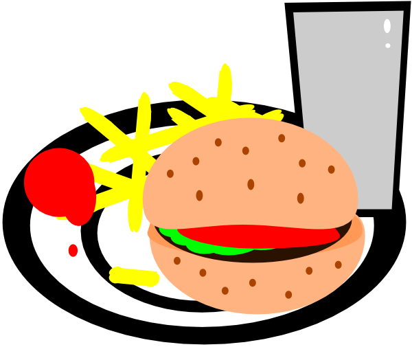 How To Set Use Burger And Fries Svg Vector (600x505), Png Download