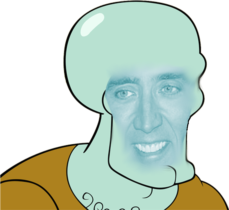 **tmgrskat Rolled A Random Image Posted In Comment - Squidward Handsome (848x784), Png Download