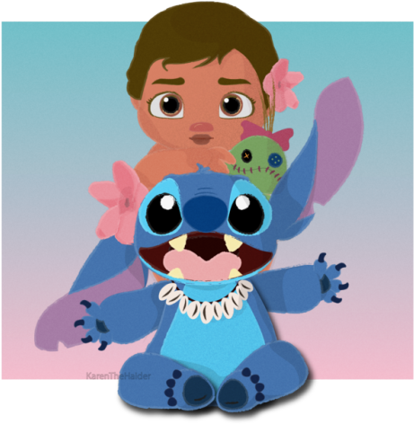 Download Thinking About Baby Moana And Stitch Together Makes Baby Moana And Stitch Full Size Png Image Pngkit