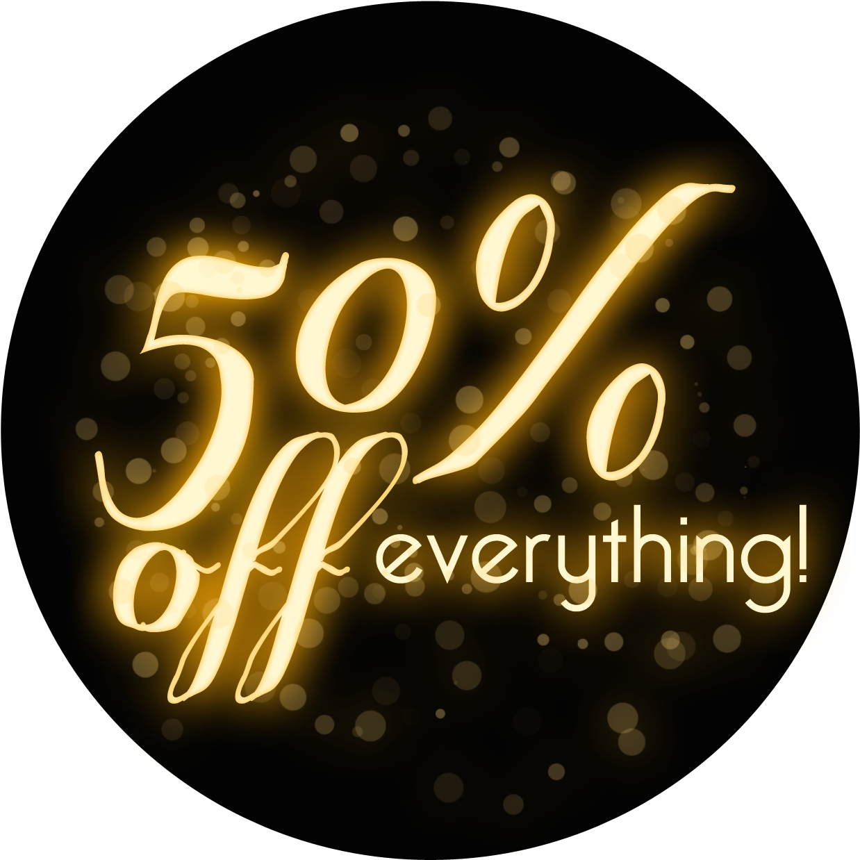 50% Off Free Download Png - 50 Off Everything Sale (1500x1500), Png Download