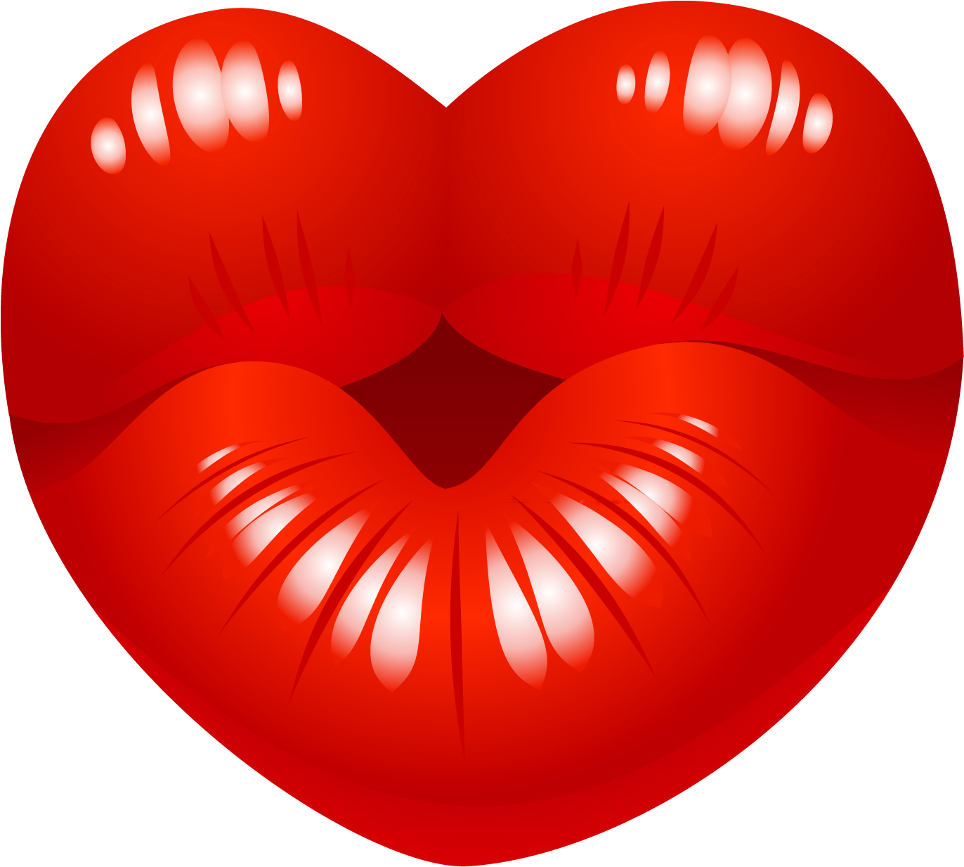 Indigo Clipart 3d Heart - Kiss Transparent (600x547), Png Download
