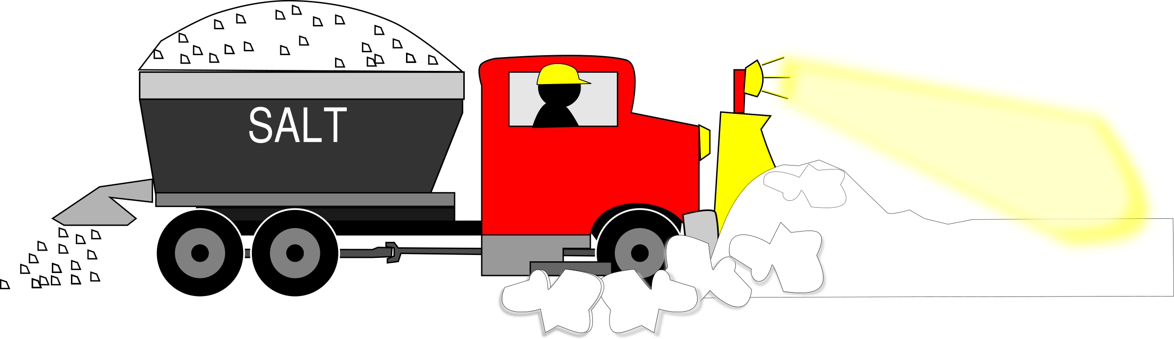 Snow Plow Big Image Png - Snow Plow Truck Clipart (2400x694), Png Download