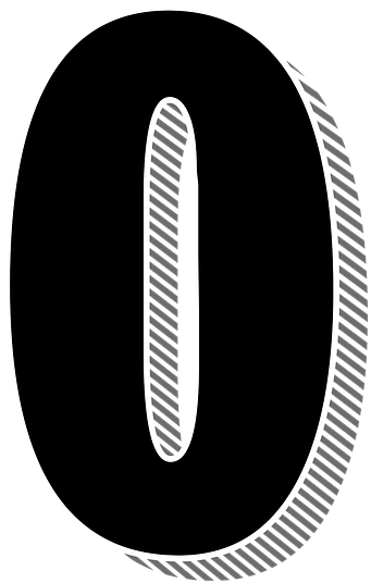 0 Png - Numero 8 Con Sombra (480x720), Png Download